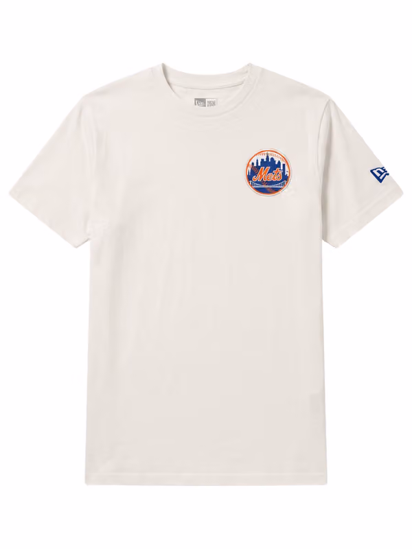 New York Mets Ballpark Hot Dog Oversized MLB T-Shirt Cream view 2