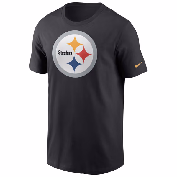 Pittsburgh Steelers Nike Essential Logo NFL T-Shirt Black view 1