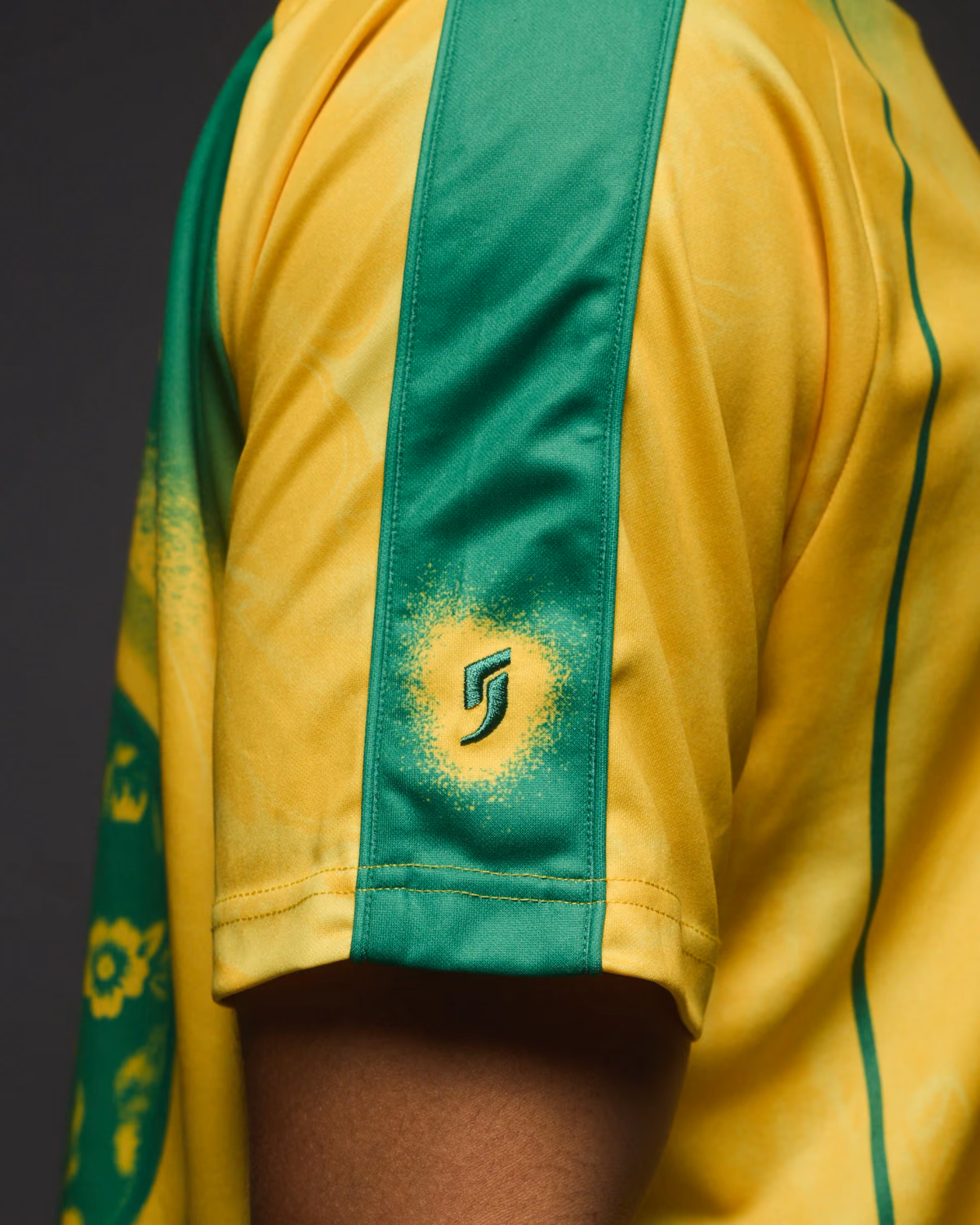 Jersevo Custom Personalized Dinho Retro Jersey right sleeve detail
