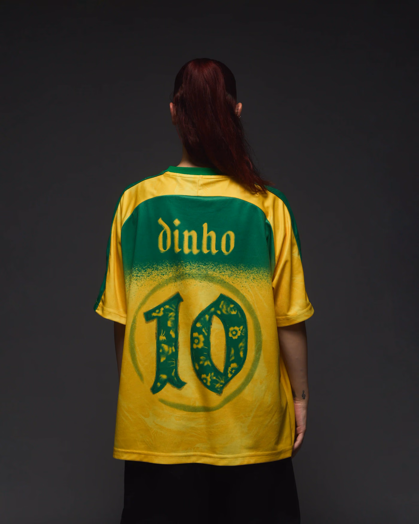 Jersevo Custom Personalized Dinho Retro Jersey back view
