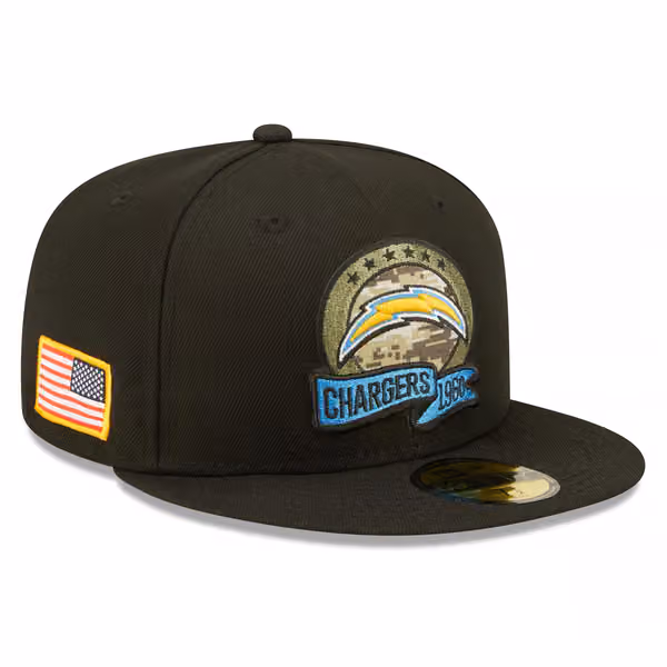 Los Angeles Chargers 2022 NFL On-Field Salute to Service New Era 59FIFTY Fitted Cap product photo