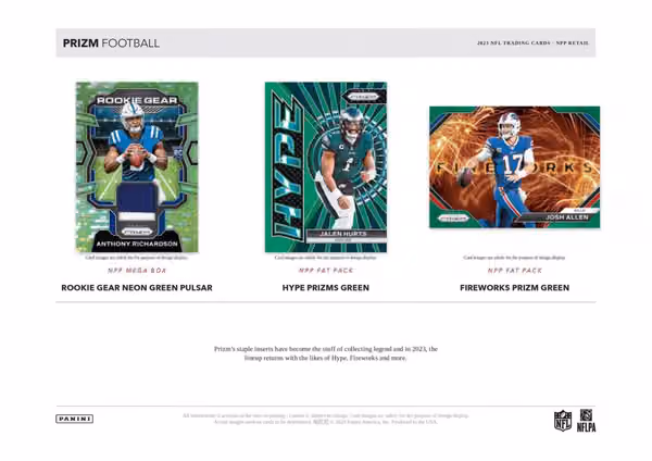 2023 Panini Prizm Football NFL Blaster Box view 3