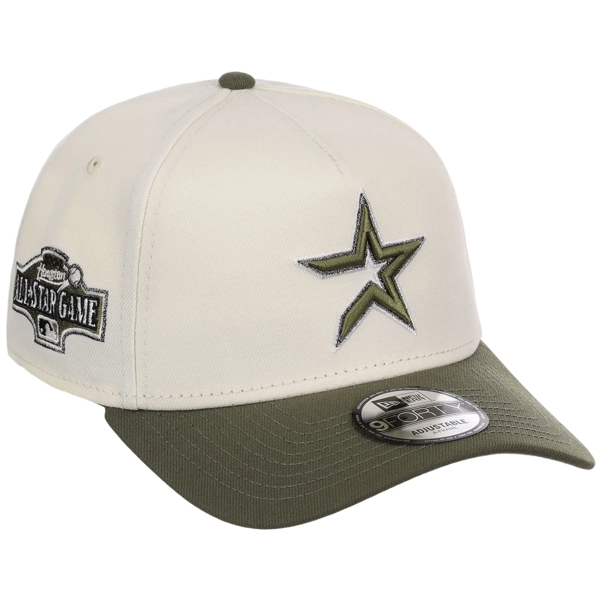 Houston Astros MLB Chrome Olive New Era 9FORTY front view