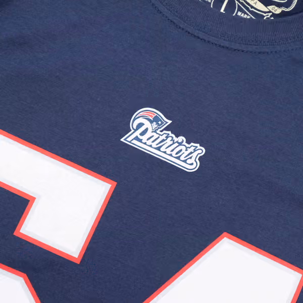 Tedy Bruschi #54 New England Patriots Mitchell & Ness NFL T-Shirt Navy view 5