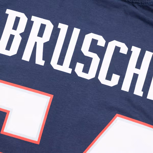 Tedy Bruschi #54 New England Patriots Mitchell & Ness NFL T-Shirt Navy view 3