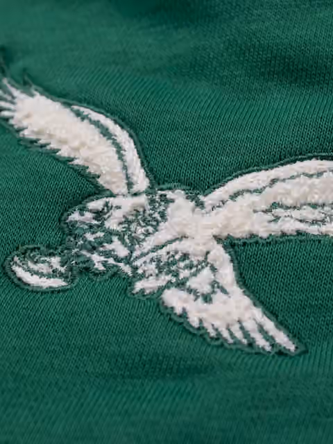 Philadelphia Eagles Letterman Hooded NFL Jacket Green view 3