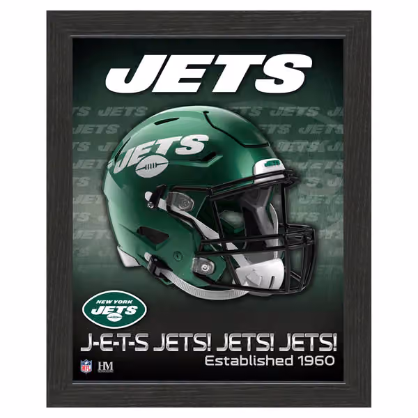 New York Jets NFL Team Helmet Framed Photo view 1