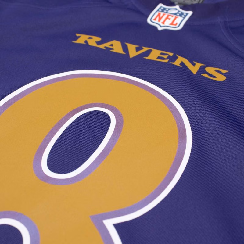 Lamar Jackson #8 Baltimore Ravens 2026 Game NFL Jersey Alternate Purple view 4