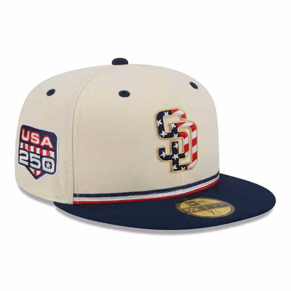 San Diego Padres 2026 4th of July USA 250 59FIFTY Fitted MLB Cap product photo