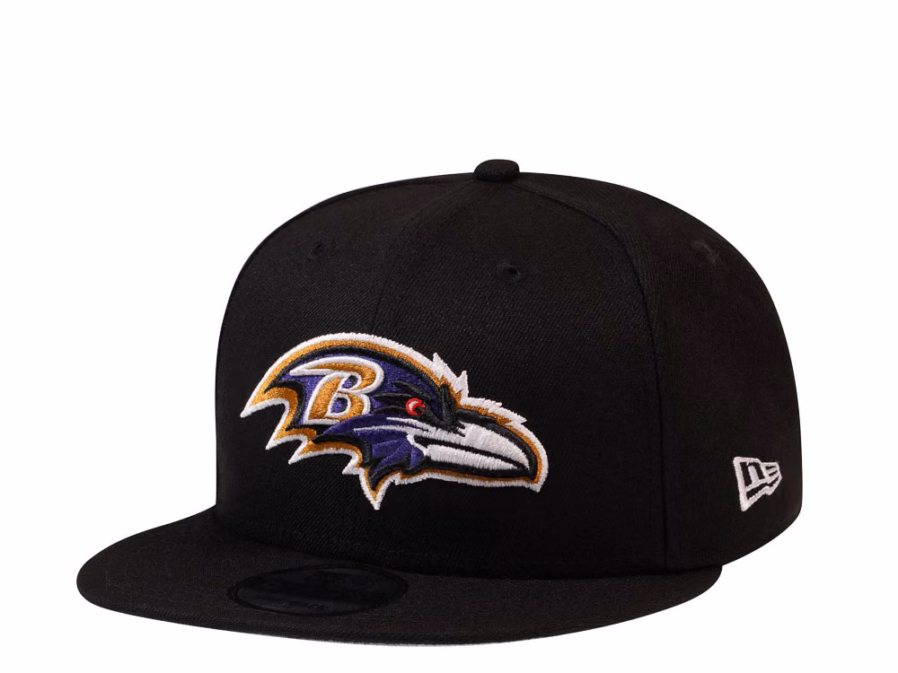 New Era Baltimore Ravens Black Edition 9Fifty Snapback Hat front