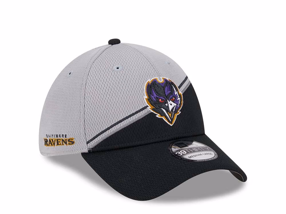 New Era Baltimore Ravens NFL Sideline 2023 39Thirty Stretch Hat front