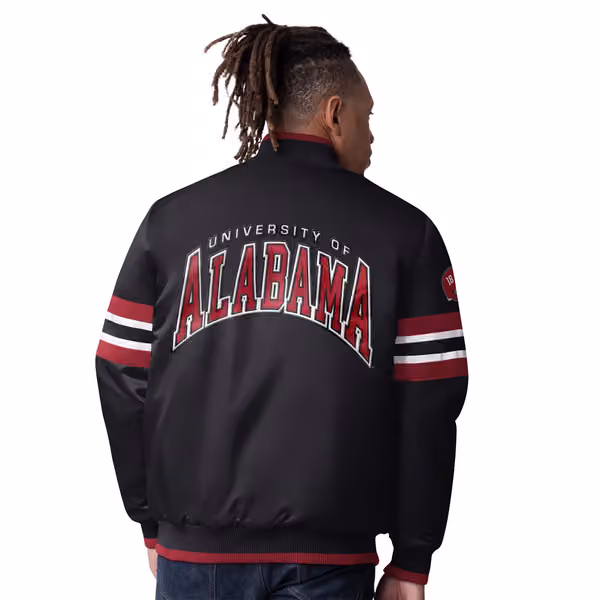 Alabama Crimson Tide Starter Scout Varsity NCAA Jacket Navy view 2
