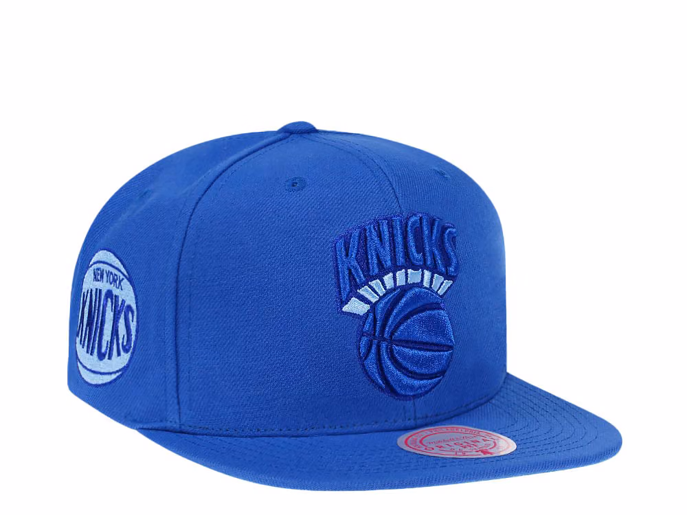 Mitchell & Ness New York Knicks Blue Hardwood Classic Snapback Hat front