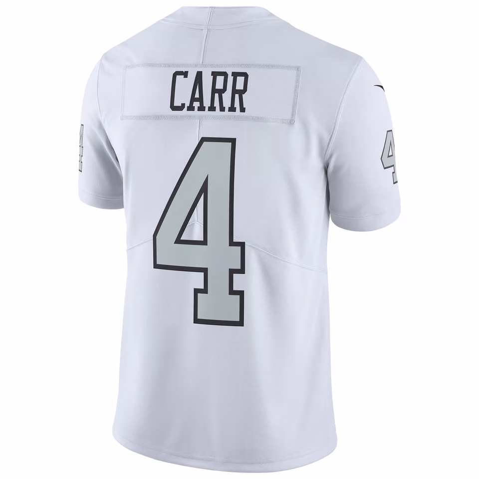 Derek Carr #4 Las Vegas Raiders Nike Vapor Limited NFL Jersey Alternate White view 3