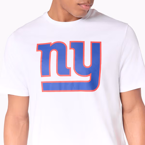 New York Giants Team Logo Football NFL T-Shirt White view 3