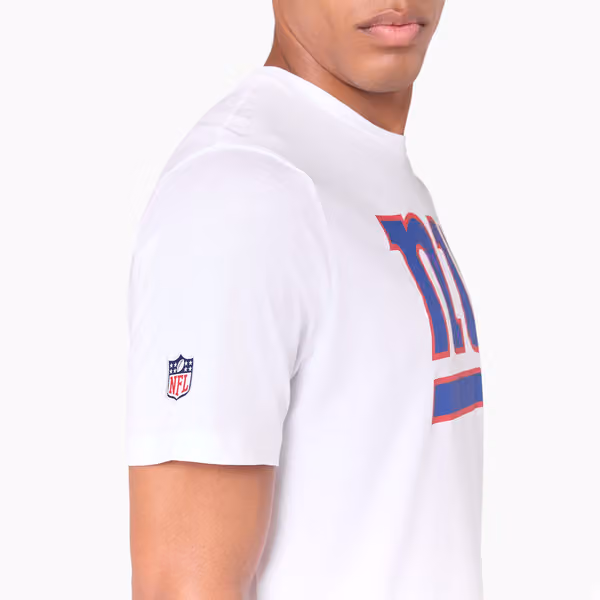 New York Giants Team Logo Football NFL T-Shirt White view 4