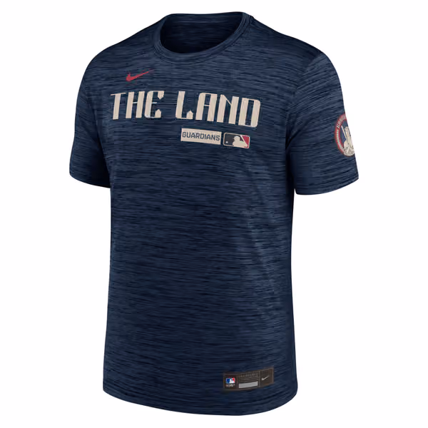 Cleveland Guardians City Connect 2026 MLB Authentic Velocity T-Shirt Navy view 1