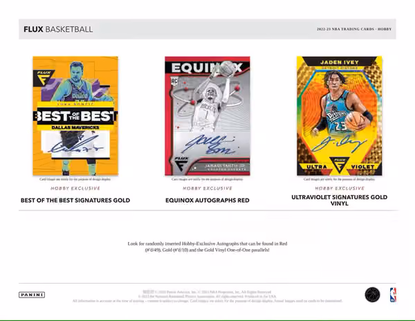 2022/23 Panini Flux Basketball Hobby Box NBA view 2