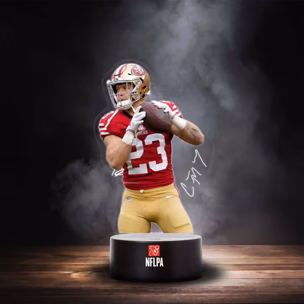 Christian McCaffrey San Francisco 49ers NFLPA LED Sign view 1