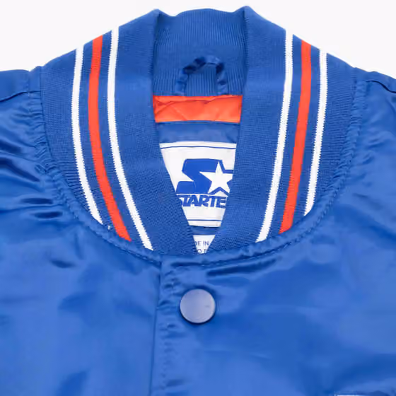New York Rangers Enforcer NHL Varsity Satin Jacket view 4