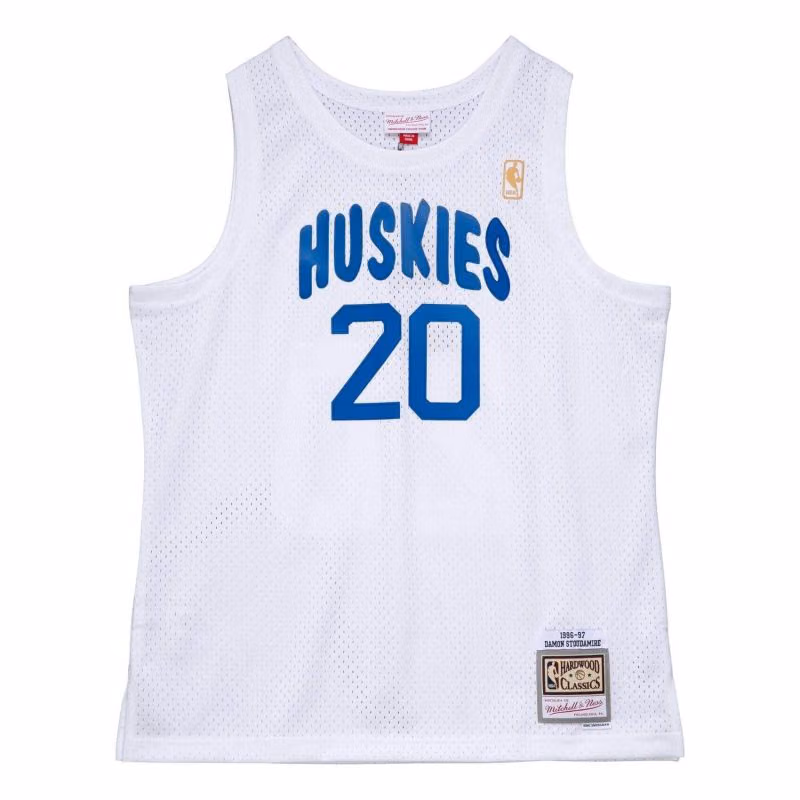 Damon Stoudamire #20 Toronto Huskies 1996-97 Mitchell & Ness Swingman NBA Jersey White view 1