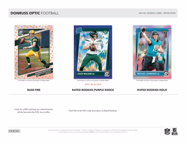 2021 Panini Donruss Optic NFL Football BLASTER Box view 3