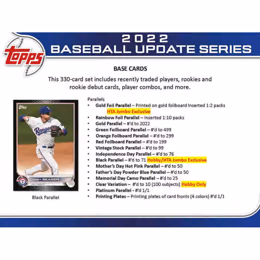 2022 Topps Update Series Baseball MLB Hobby Box view 2
