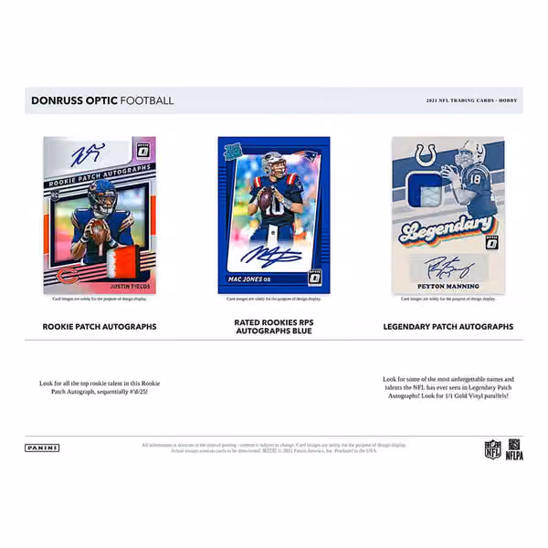 2021 Panini Donruss Optic NFL Football Hobby Box view 3