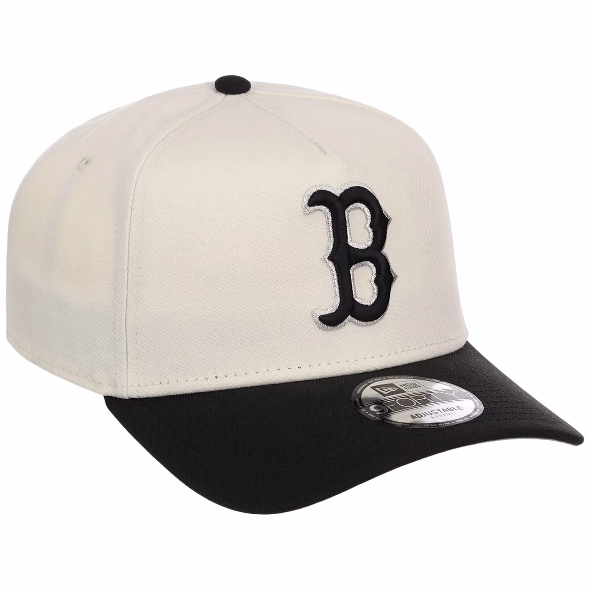 Boston Red Sox MLB Chrome x Black FASHION CORE New Era 9FORTY A-Frame front view