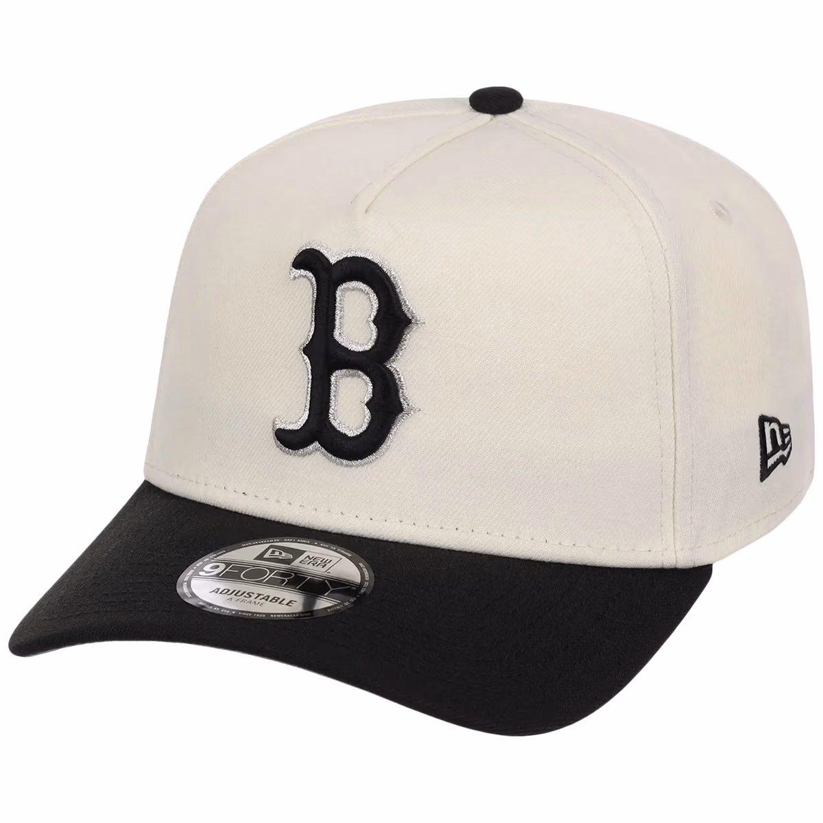 Boston Red Sox MLB Chrome x Black FASHION CORE New Era 9FORTY A-Frame detail view