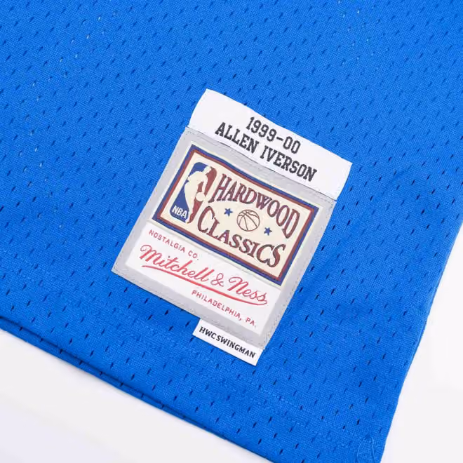 Allen Iverson #3 Philadelphia 76ers 1999-00 Mitchell & Ness Swingman NBA Jersey Blue view 3