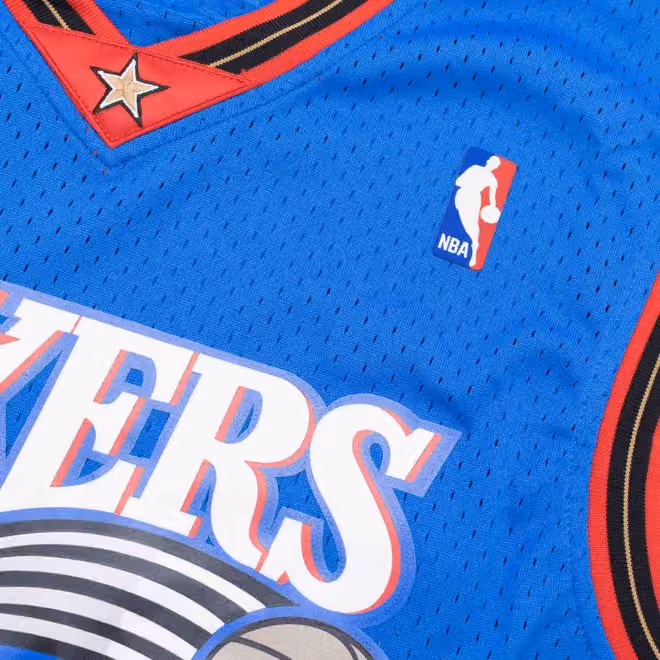 Allen Iverson #3 Philadelphia 76ers 1999-00 Mitchell & Ness Swingman NBA Jersey Blue view 5