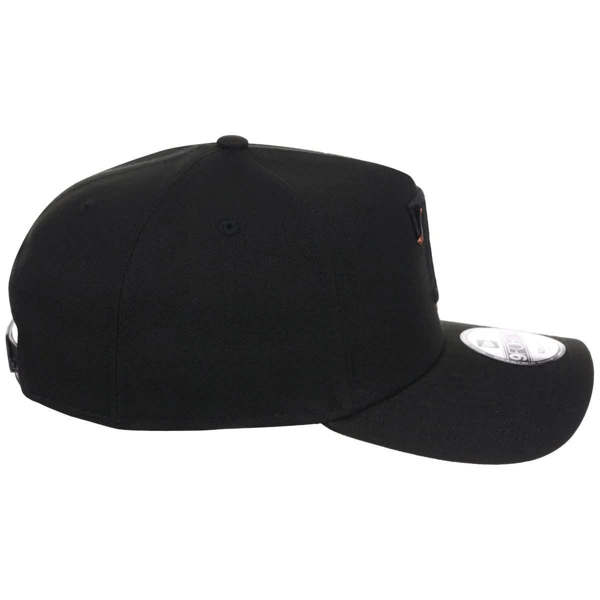 Texas Rangers MLB Black x Rust FASHION CORE New Era 9FORTY A-Frame detail view