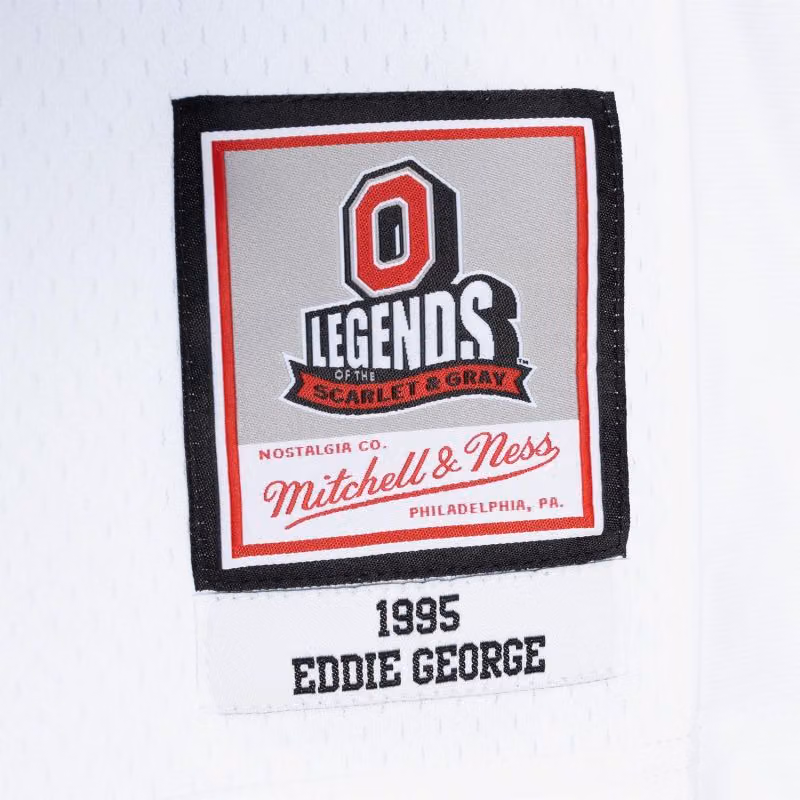 Eddie George #27 Ohio State Buckeyes 1995 Legacy NCAA Jersey White view 3