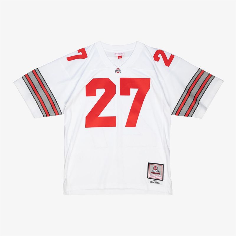 Eddie George #27 Ohio State Buckeyes 1995 Legacy NCAA Jersey White view 2