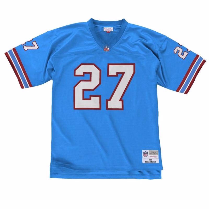 Eddie George #27 Tennessee Oilers Legacy Throwback NFL Jersey view 2