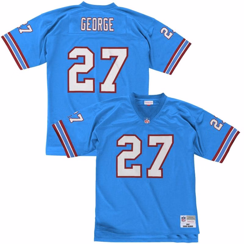 Eddie George #27 Tennessee Oilers Legacy Throwback NFL Jersey view 1