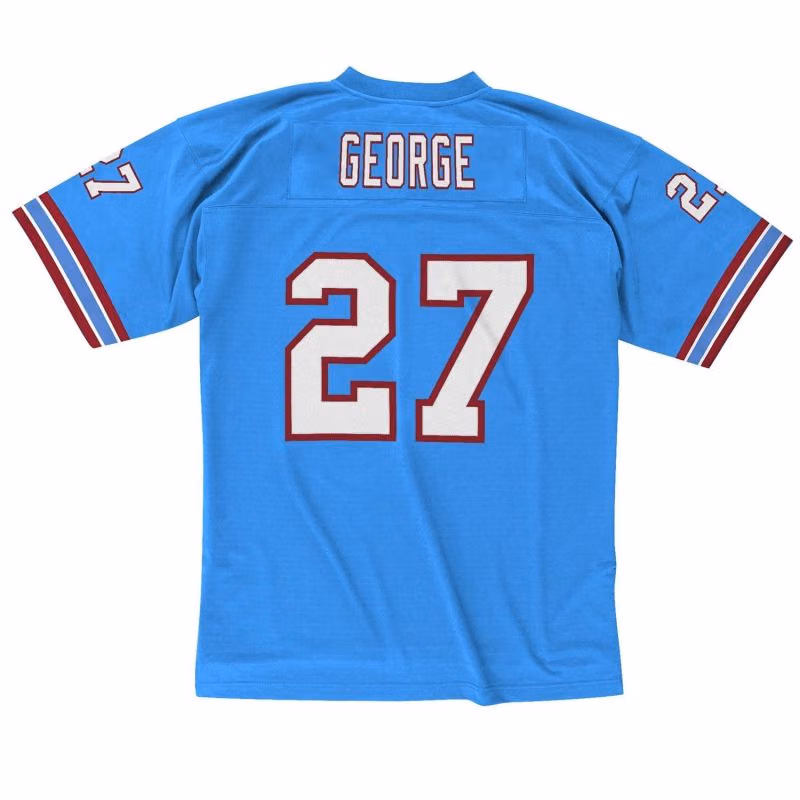 Eddie George #27 Tennessee Oilers Legacy Throwback NFL Jersey view 3