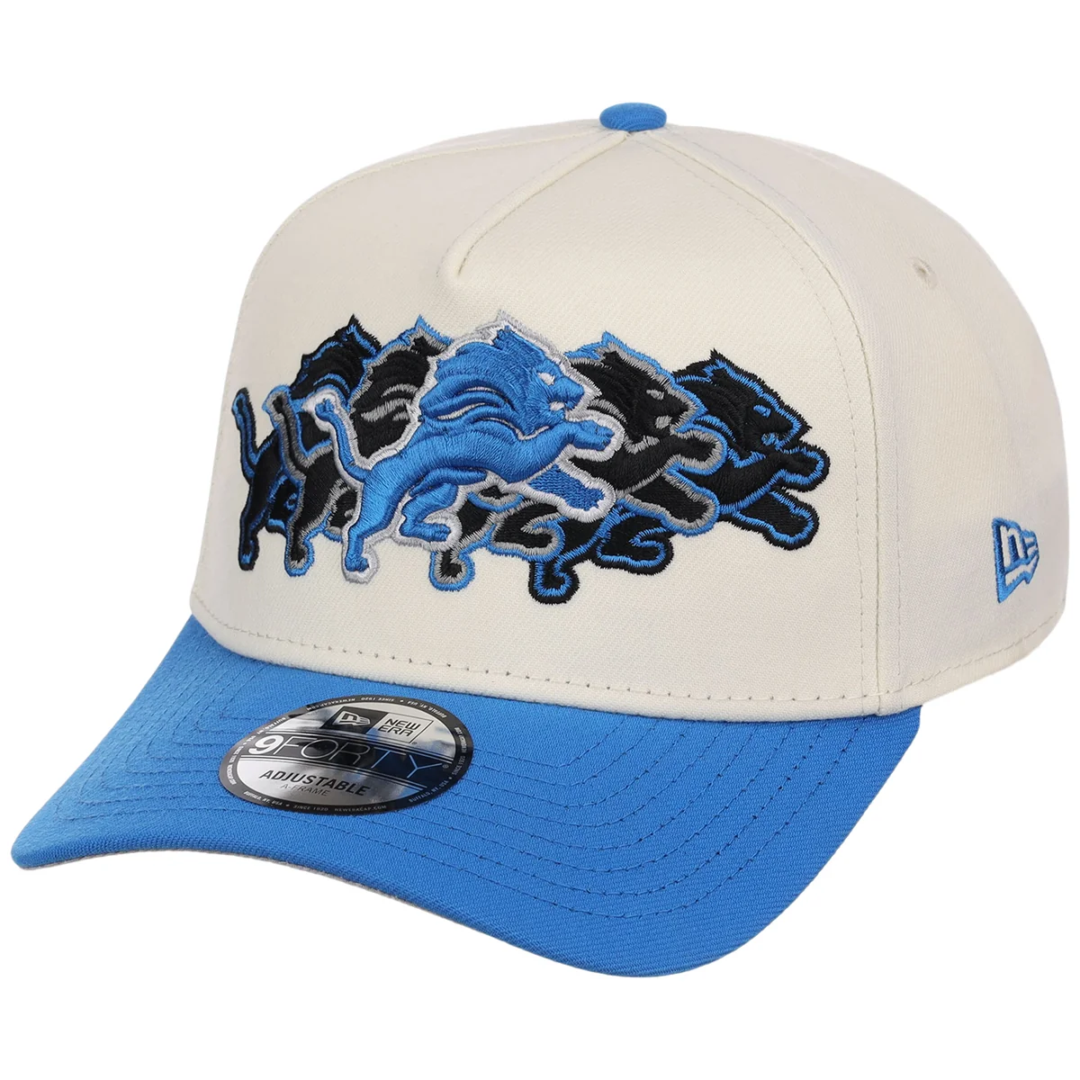 Detroit Lions NFL Seismic New Era 9FORTY A-Frame detail view