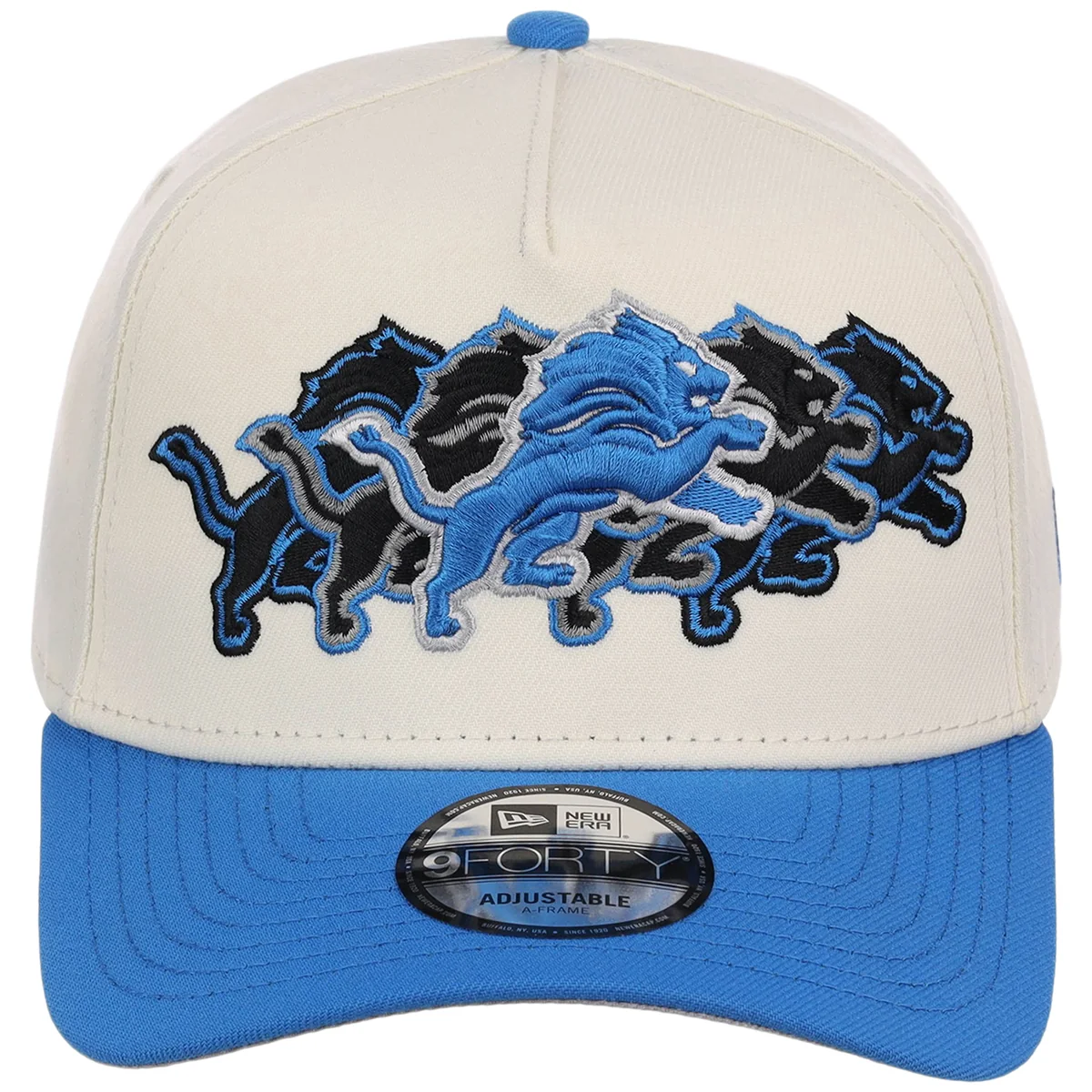 Detroit Lions NFL Seismic New Era 9FORTY A-Frame detail view