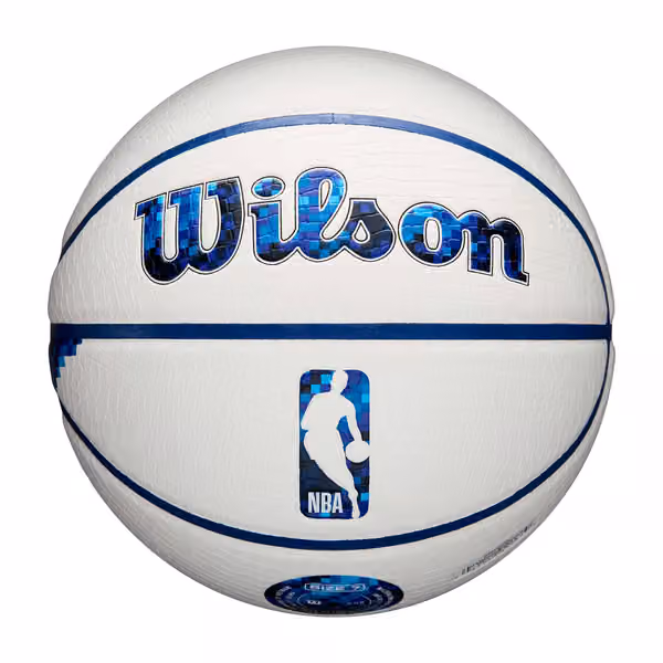 Golden State Warriors Pixel NBA Basketball White (Size 7) view 2