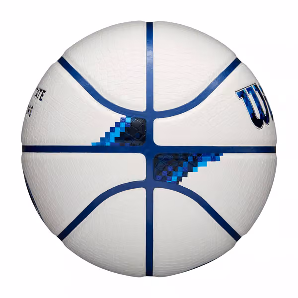Golden State Warriors Pixel NBA Basketball White (Size 7) view 3