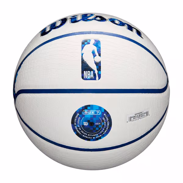Golden State Warriors Pixel NBA Basketball White (Size 7) view 6