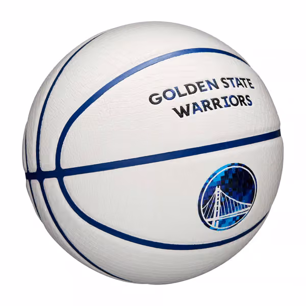 Golden State Warriors Pixel NBA Basketball White (Size 7) view 4