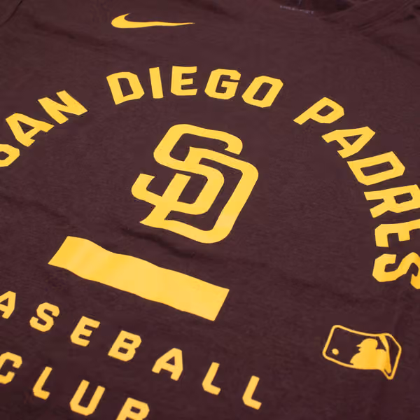 San Diego Padres Early Work 2026 MLB Authentic Tri-Blend T-Shirt Brown view 3