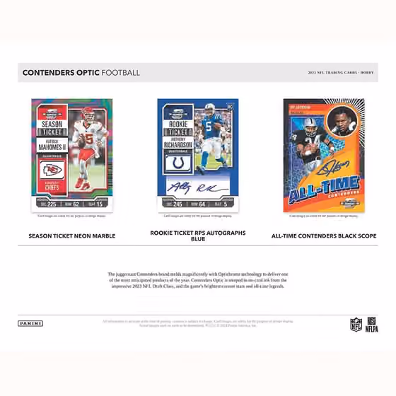 2023 Panini Contenders Optic Football NFL Hobby Box view 2