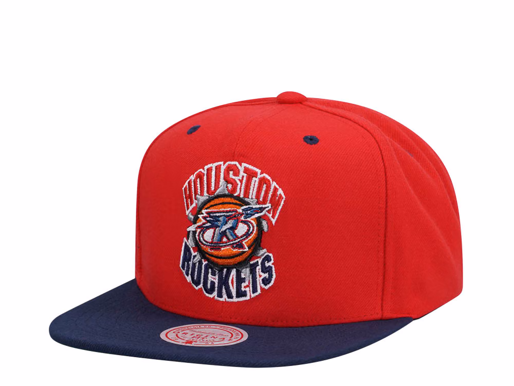 Mitchell & Ness Houston Rockets Breakthrough Two Tone Snapback Hat front