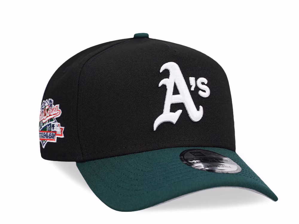 New Era Oakland Athletics World Series 1989 Black Two Tone 9Forty A Frame Snapback Hat front