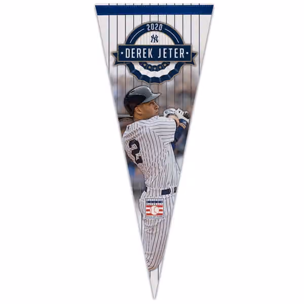 Derek Jeter 2020 Hall of Fame Yankees Premium MLB Pennant view 1