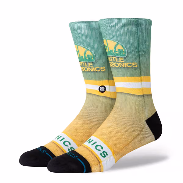 Seattle Supersonics Hardwood Classics NBA Crew Socks view 1